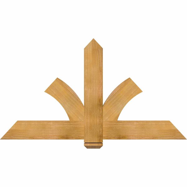 Ekena Millwork Redmond Rough Sawn Timber Gable Bracket, Western Red Cedar, 60"W x 32"H x 2"D x 6"F, 13/12 Pitch GBW060X32X0206RED00RWR - main